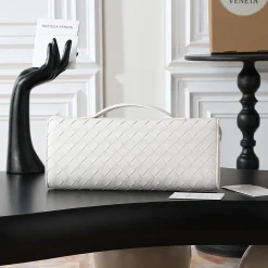 Alternative view of BOTTEGA VENETA Clutches Bags Nappa Lambskin White-Gold 31X13X3CM F8010064512