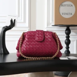 BOTTEGA VENETA Clutches Bags Padded Intrecciato Leather Red-Gold 31.5X16.5X11CM A13010063642