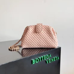 BOTTEGA VENETA Clutches Bags Pink-Gold 27X15X8CM I4010063603
