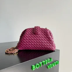 BOTTEGA VENETA Clutches Bags Purple-Gold 27X15X8CM I4010063626