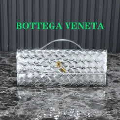 BOTTEGA VENETA Clutches Bags Silver-Gold 31X13X3CM F8010064349