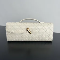 BOTTEGA VENETA Clutches Bags White-Gold 31X13X3CM F8010064294
