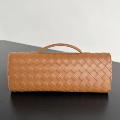 Alternative view of BOTTEGA VENETA Clutches Bags Woven Lambskin Brown-Gold 31X13X3CM F8010064279
