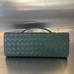 Alternative view of BOTTEGA VENETA Clutches Bags Woven Lambskin Green-Gold 31X13X3 F8010064285