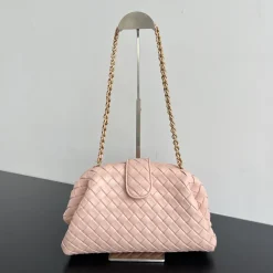 BOTTEGA VENETA Clutches Bags Woven Lambskin Pink-Gold 31.5X16.5X11CM A13010063692