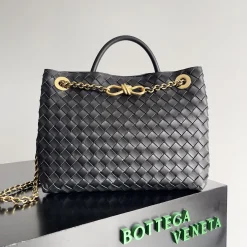 BOTTEGA VENETA Shoulder Bags Black-Gold 32X24X12CM A23010063873