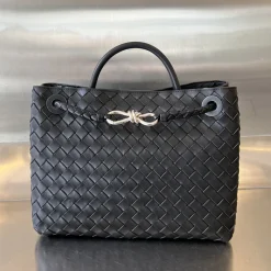 BOTTEGA VENETA Shoulder Bags Black-Silver 32.5X24X12CM A13010065684