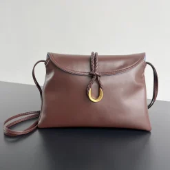 BOTTEGA VENETA Shoulder Bags Calf Leather Brown-Gold 35X23X6CM H4010064050