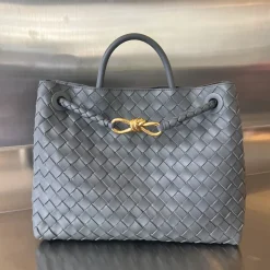 BOTTEGA VENETA Shoulder Bags Gray-Gold 32.5X24X12CM A13010065680