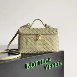 BOTTEGA VENETA Shoulder Bags Green-Gold 22X12.5X5CM F8010064862