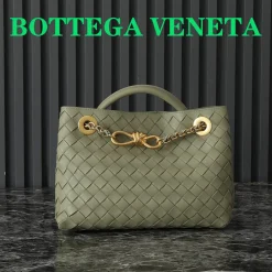 BOTTEGA VENETA Shoulder Bags Green-Gold 25X22X10.5CM I8010063814