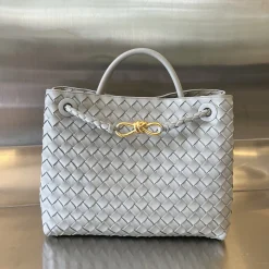 BOTTEGA VENETA Shoulder Bags Grey-Gold 32.5X24X12CM A13010065656