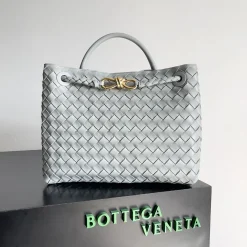 BOTTEGA VENETA Shoulder Bags Grey-Gold 32X24X12CM A13010065803