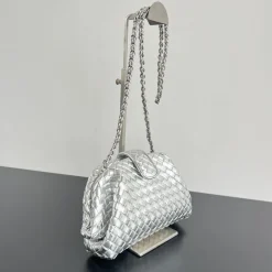 Alternative view of BOTTEGA VENETA Shoulder Bags Intrecciato Lambskin Silver 27X15X8CM I4010063612