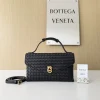 BOTTEGA VENETA Shoulder Bags Intrecciato Leather Black-Gold 16X25X5.5CM H3010062619