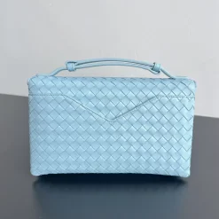 Alternative view of BOTTEGA VENETA Shoulder Bags Intrecciato Leather Blue-Gold 25X16X5.5CM H3010062582