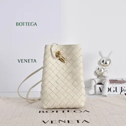 BOTTEGA VENETA Shoulder Bags Intrecciato Leather Cream-Gold 14X21.5X7CM F3010064948