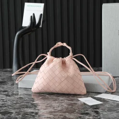 Alternative view of BOTTEGA VENETA Shoulder Bags Intrecciato Leather Pink 21X16.6X1CM F8010065365