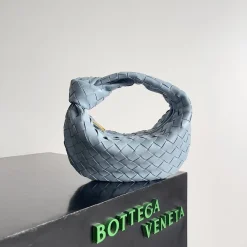 BOTTEGA VENETA Shoulder Bags Lamb Leather Blue-Gold 23X15X5CM E6010061906
