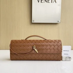 BOTTEGA VENETA Shoulder Bags Lamb Leather Brown-Gold 31X13X3CM F8010064303