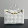 BOTTEGA VENETA Shoulder Bags Lamb Leather White-Gold 32.5X24X12CM A23010063869
