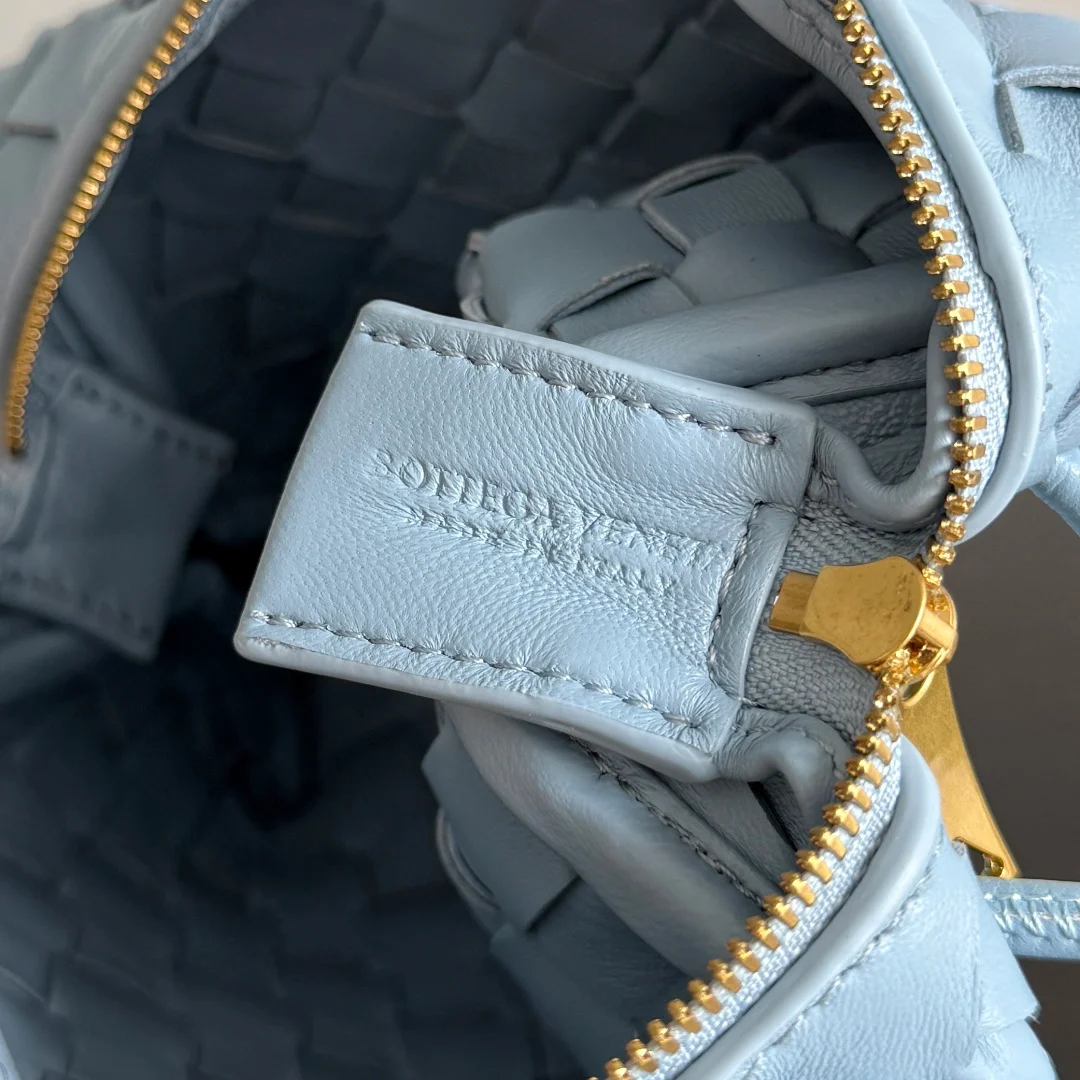 BOTTEGA VENETA Shoulder Bags Lambskin Blue-Gold 17X10X6CM G8010065855 - Image 8
