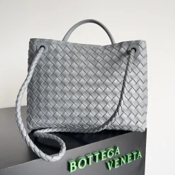 Alternative view of BOTTEGA VENETA Shoulder Bags Lambskin Grey-Gold 32X24X12CM A13010065812