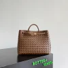 BOTTEGA VENETA Shoulder Bags Lambskin Leather Brown-Gold 32X24X12CM A13010065771