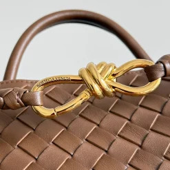 Alternative view of BOTTEGA VENETA Shoulder Bags Lambskin Leather Brown-Gold 32X24X12CM A13010065771
