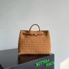 BOTTEGA VENETA Shoulder Bags Lambskin Leather Brown-Gold 32X24X12CM A18010065759