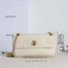 BOTTEGA VENETA Shoulder Bags Lambskin Leather Cream-Gold 27X16X6CM I3010065287