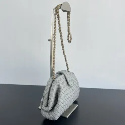 Alternative view of BOTTEGA VENETA Shoulder Bags Lambskin Leather Grey-Gold 27X15X8CM I4010063621