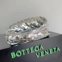 Alternative view of BOTTEGA VENETA Shoulder Bags Lambskin Leather Silver 23X15X5CM E8010061975