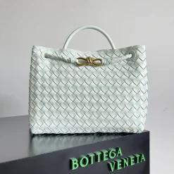 BOTTEGA VENETA Shoulder Bags Lambskin Mintgreen-Gold 32X24X12CM A13010065810