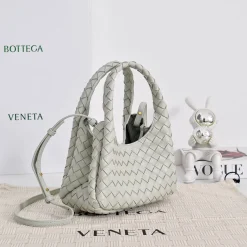 Alternative view of BOTTEGA VENETA Shoulder Bags Lambskin White-Gold 20X12.5X9CM G8010060757