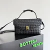 BOTTEGA VENETA Shoulder Bags Leather Black-Gold 25X16X5.5CM H3010062693