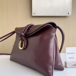 Alternative view of BOTTEGA VENETA Shoulder Bags Leather Burgundy-Gold 30X20X8CM H4010064056