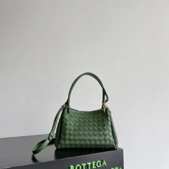 BOTTEGA VENETA Shoulder Bags Leather Green-Gold 29.5X18.5X17.5CM A23010064966
