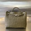 BOTTEGA VENETA Shoulder Bags Nappa Lamb Leather Green-Silver 32.5X24X12CM A13010065779