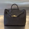 BOTTEGA VENETA Shoulder Bags Nappa Lambskin Black-Gold 32.5X24X12CM A13010065672