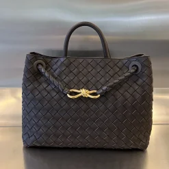 BOTTEGA VENETA Shoulder Bags Nappa Lambskin Black-Gold 32.5X24X12CM A13010065672
