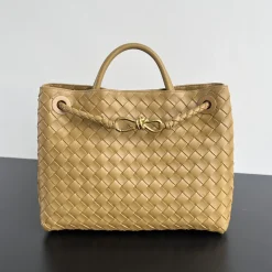 BOTTEGA VENETA Shoulder Bags Nappa Lambskin Brown-Gold 32.5X24X12CM A13010065665