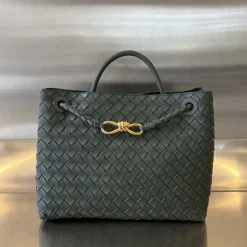 BOTTEGA VENETA Shoulder Bags Nappa Lambskin Green-Gold 32.5X24X12CM A13010065676