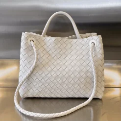 Alternative view of BOTTEGA VENETA Shoulder Bags Nappa Lambskin White-Gold 32.5X24X12CM A13010065673