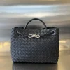 BOTTEGA VENETA Shoulder Bags Nappa Leather Black-Silver 32.5X24X12CM A13010065777