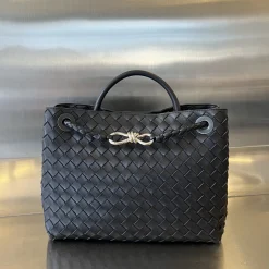 BOTTEGA VENETA Shoulder Bags Nappa Leather Black-Silver 32.5X24X12CM A13010065777