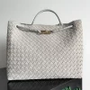 BOTTEGA VENETA Shoulder Bags Nappa Leather Grey-Gold 45X22X34CM A88010065573