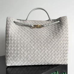 BOTTEGA VENETA Shoulder Bags Nappa Leather Grey-Gold 45X22X34CM A88010065573