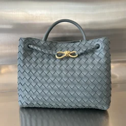 BOTTEGA VENETA Shoulder Bags Nappa Sheepskin Grey-Gold 32.5X24X12CM A13010065653