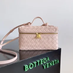 BOTTEGA VENETA Shoulder Bags Pink-Gold 22X12.5X5CM F8010064910